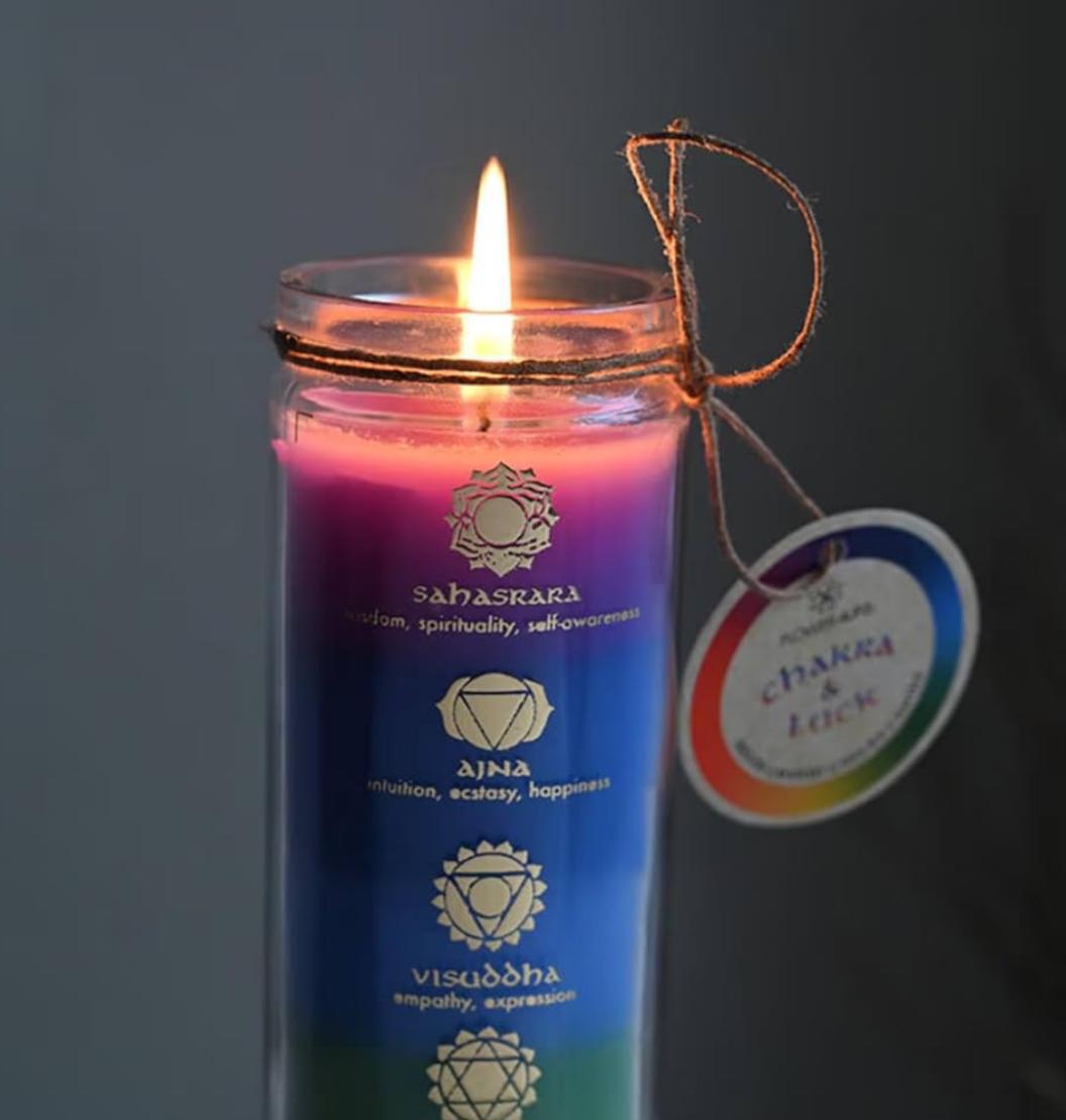RNK Seven Chakra Candle view 2