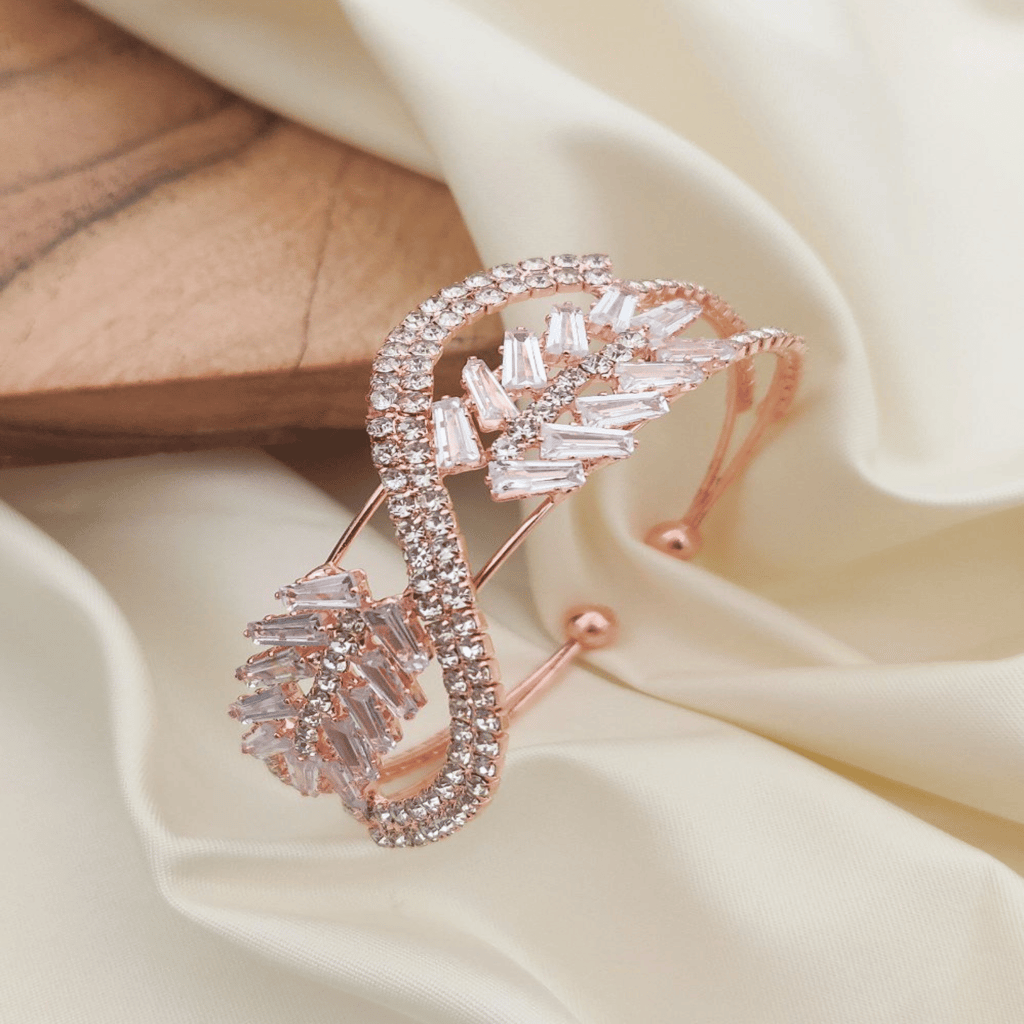 Excellent Rose Gold Necklace for Women And Girls (3) & Rose Gold daimond brecelet (COMBO PACK OF 2 PIC) view 2