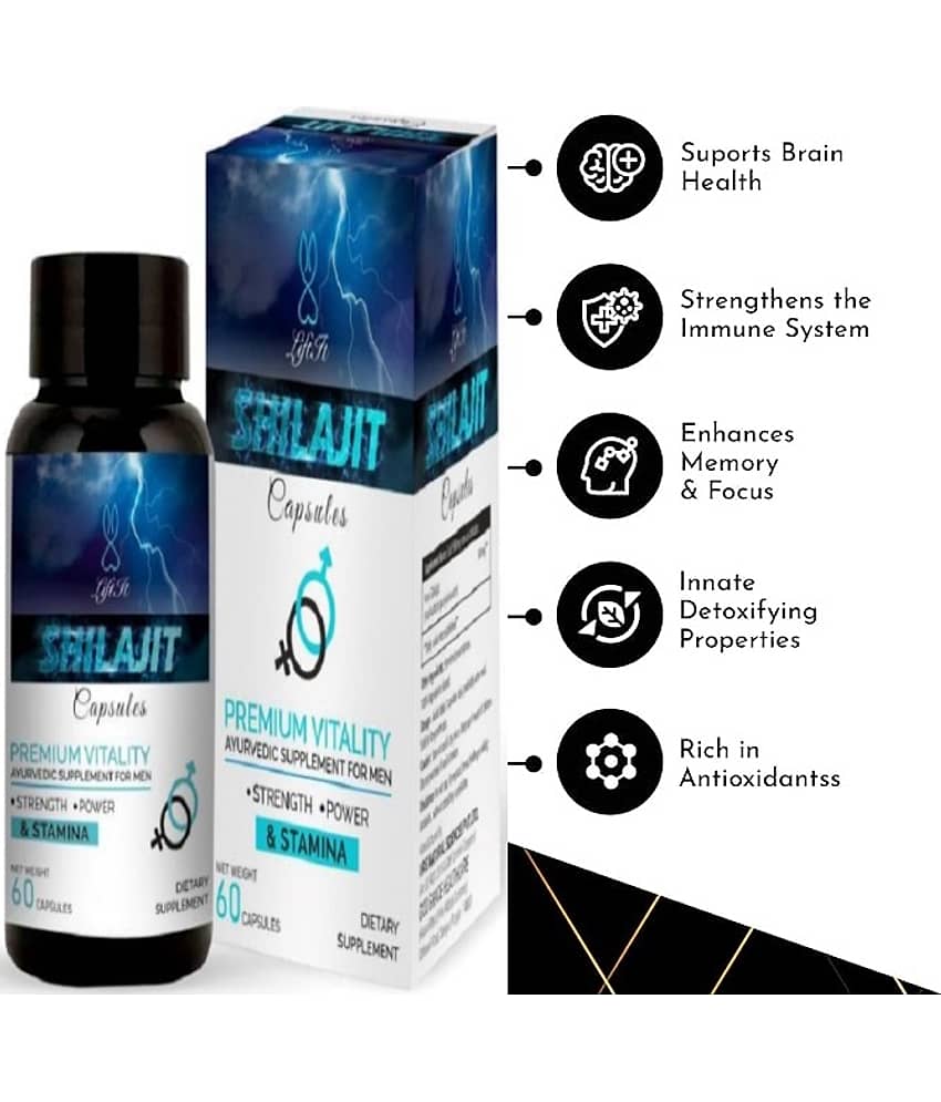 Liftit Libido Capsules, Boost Desire With Shilajit,30 Day Supply, Supplement For Men, 60 Capsule view 2