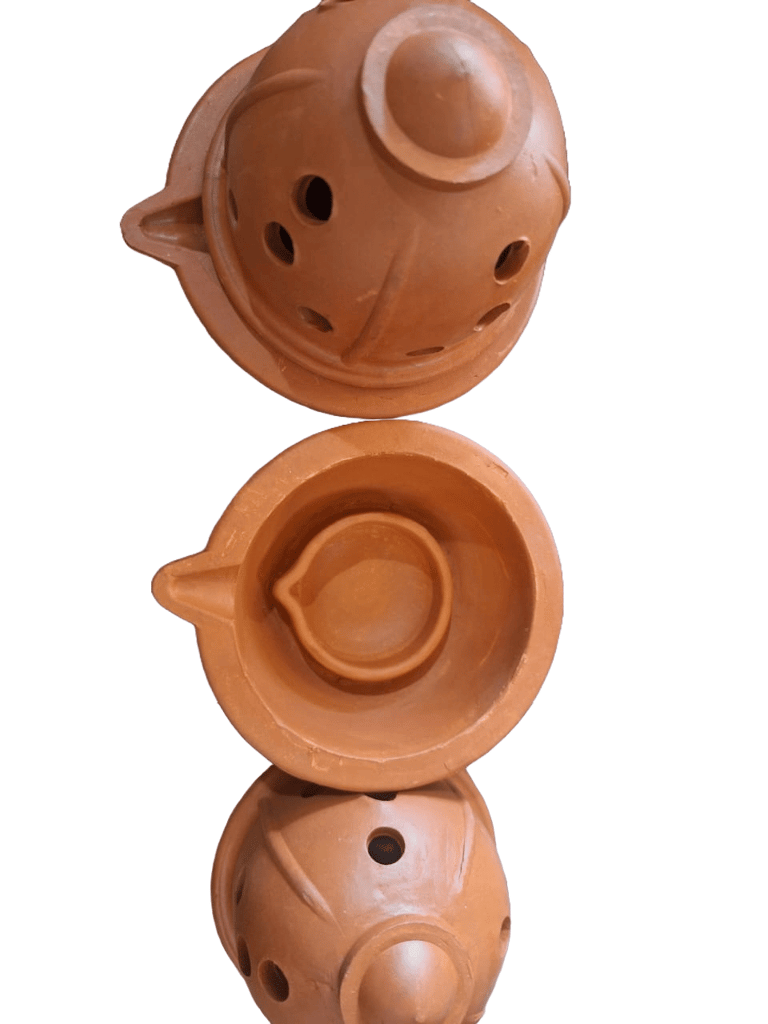 Handmade Clay Diya Oil Lamp for Diwali Decoration view 2