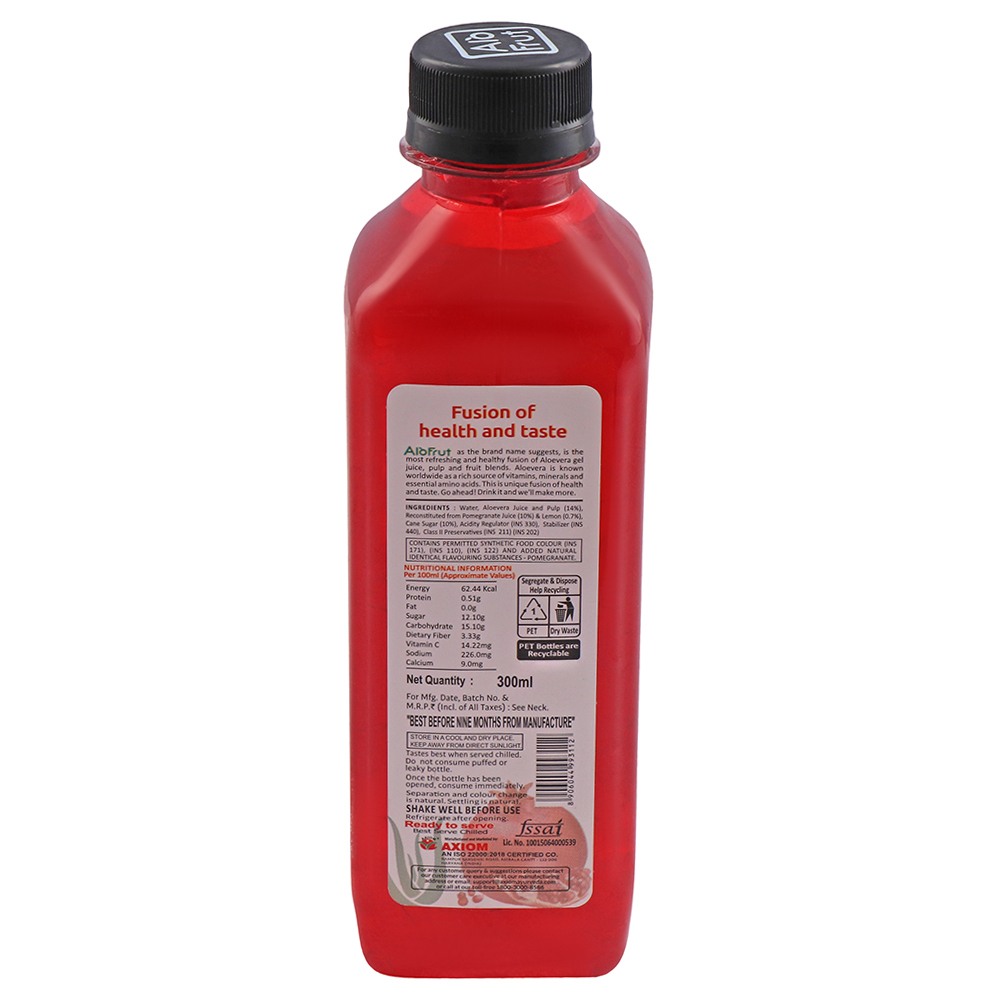 Alo Frut Anaar + Aloevera Fruit Juice 300 ml view 2