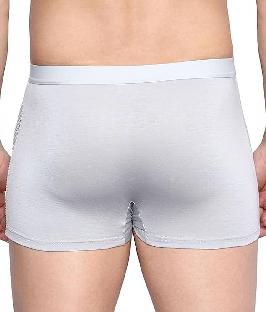 mens dot net briefs Pack of 1 Lycra Trunks For Men's ( White ) view 2