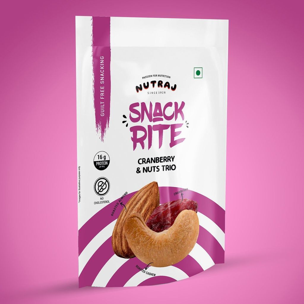 Nutraj Snackrite Cranberry & Nuts Trio Mix 150g view 2