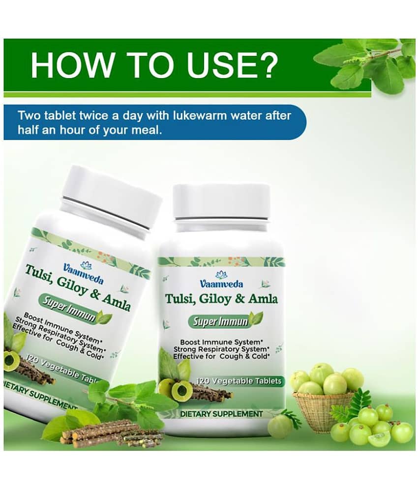 Vaamveda Tulsi Giloy Ayush Kwath Immunity Booster Tablet 120 No.S Pack of 1 view 2