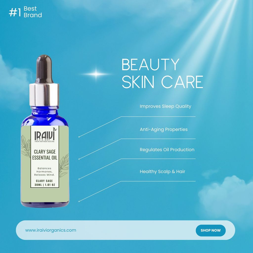 Iraivi Premium Clary Sage Essential Oil | Pure & Natural by Iraivi Organics view 2