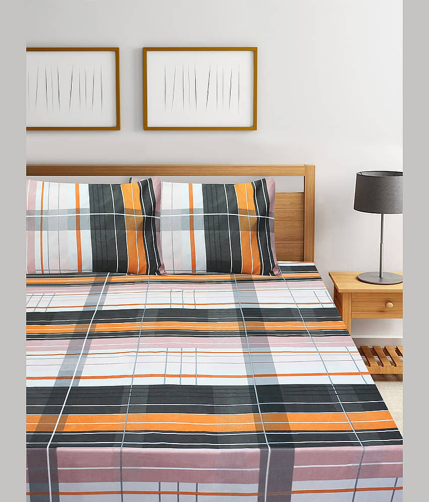 Home Candy Microfiber Double Bedsheet ( White ) view 2