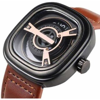 HRV Men's Round Dial Black Strap Analog Watch view 2