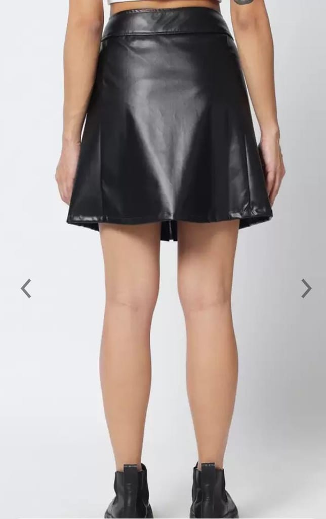 Women Leather Skirt view 2