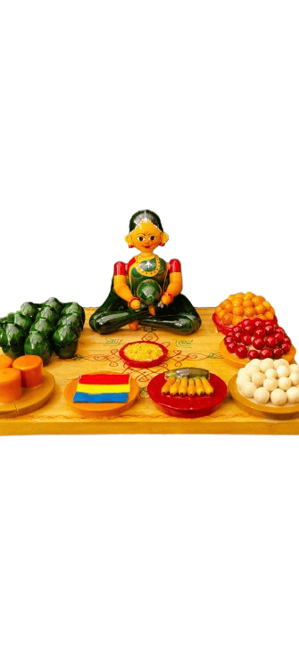 Wooden Handicraft Miniature Dasara Festival Bommala Dolls and Food Items for Home Decor and Gifting view 2