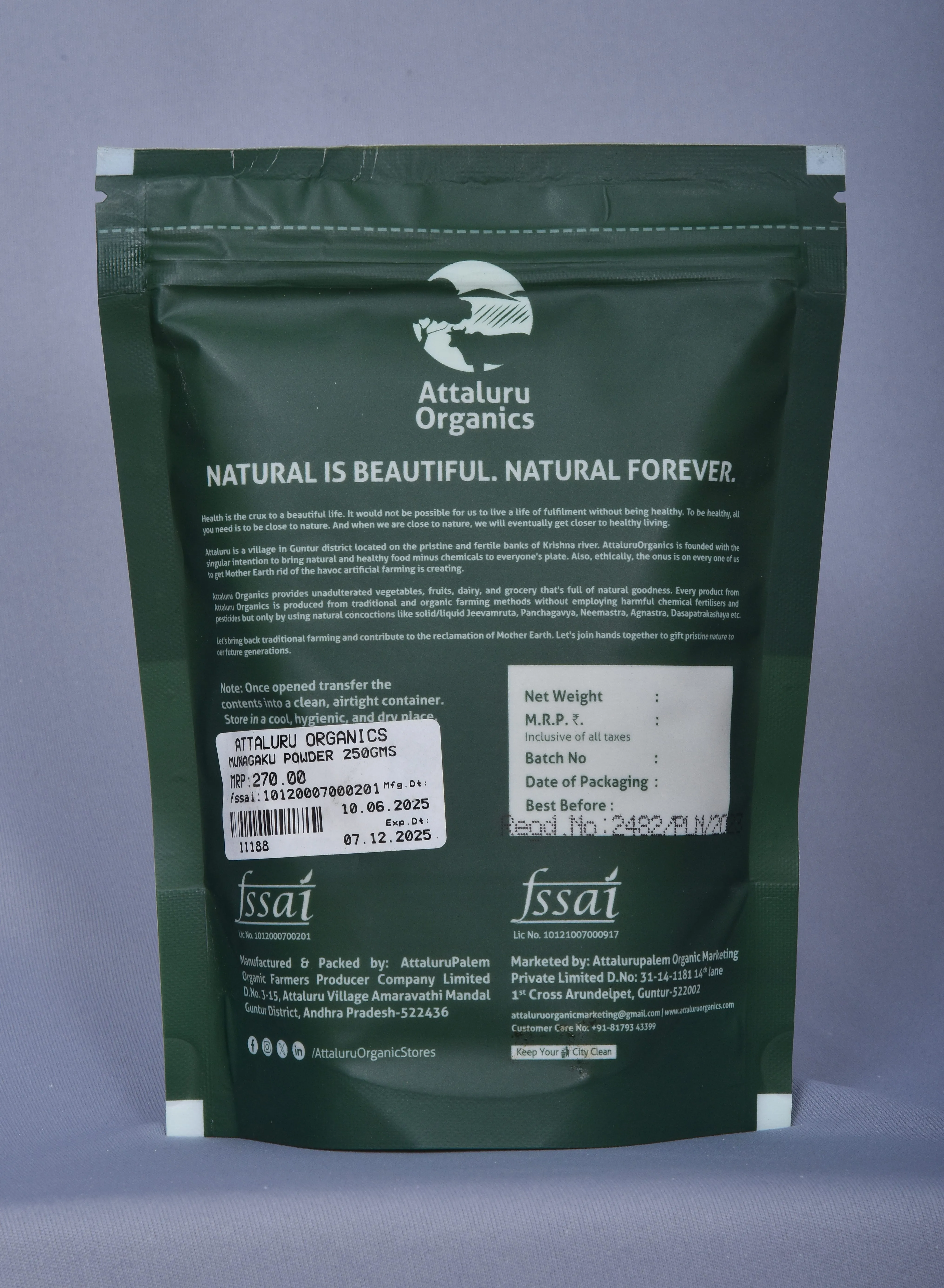 Attaluru Organics Moringa Powder view 2