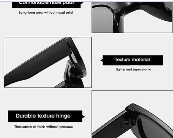 eryyxep Trendy Sunglasses Driving Sunglasses Square Frame Vintage Glasses Unisex_AQW127 view 2
