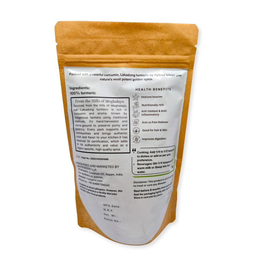Hyfood Pure Lakadong Turmeric Powder - 250 gm - One pack of turmeric powder view 2