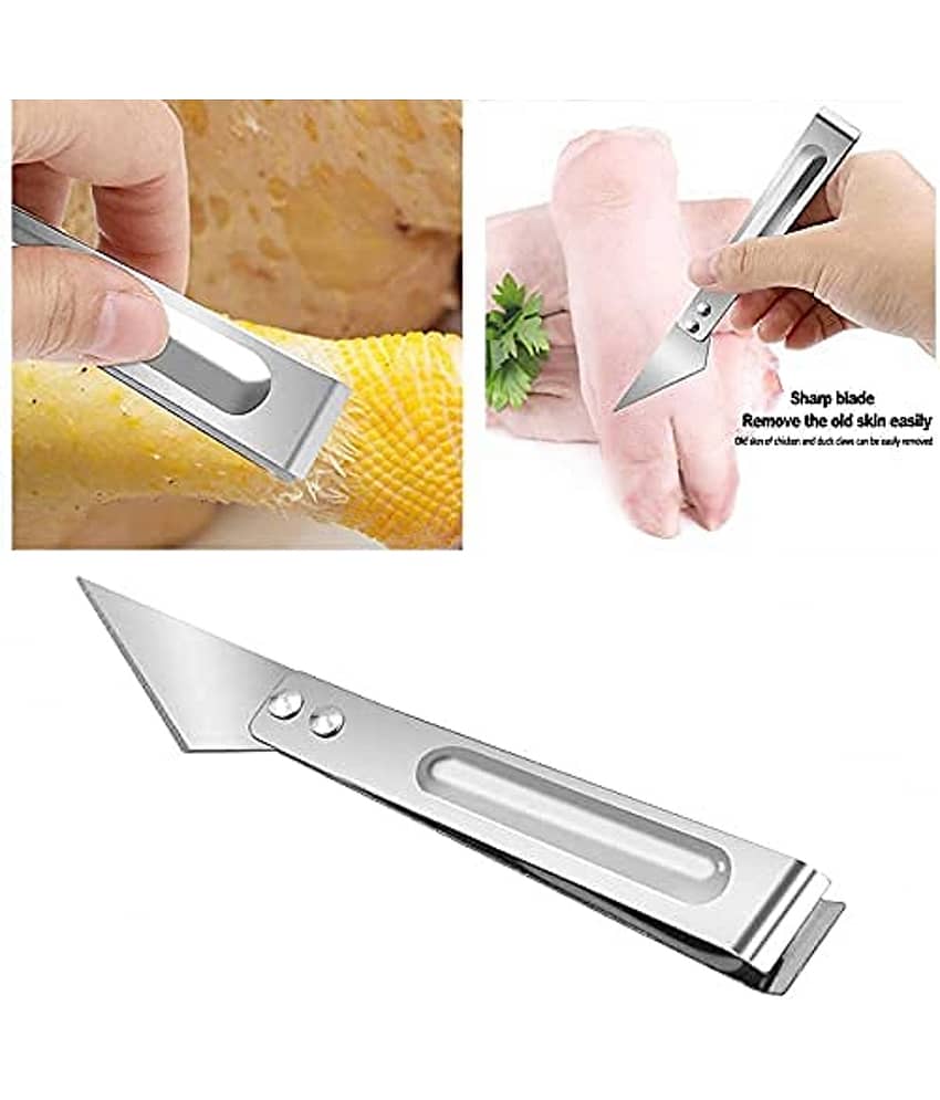 GLOWELL Multicolor Stainless Steel Vegetable Peeler ( Pack of 1 ) view 2
