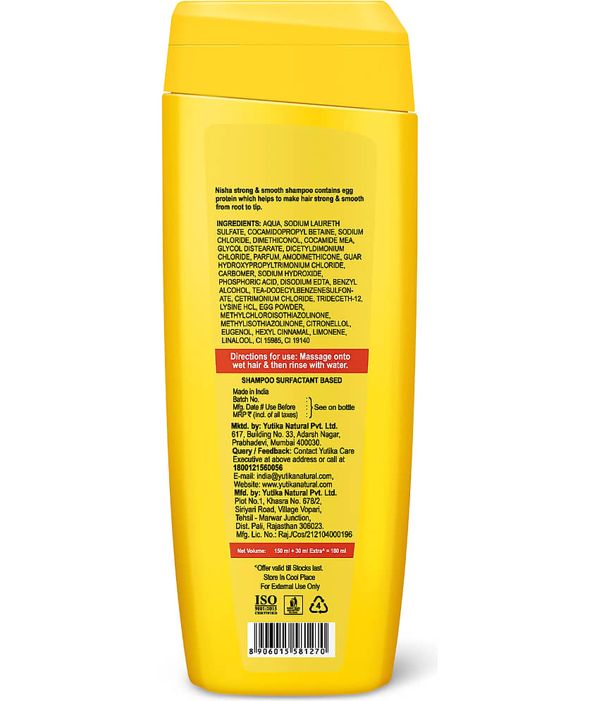 Nisha Egg Protein Shampoo for Strong & Smooth Hair 180ml Pack of 2 view 2