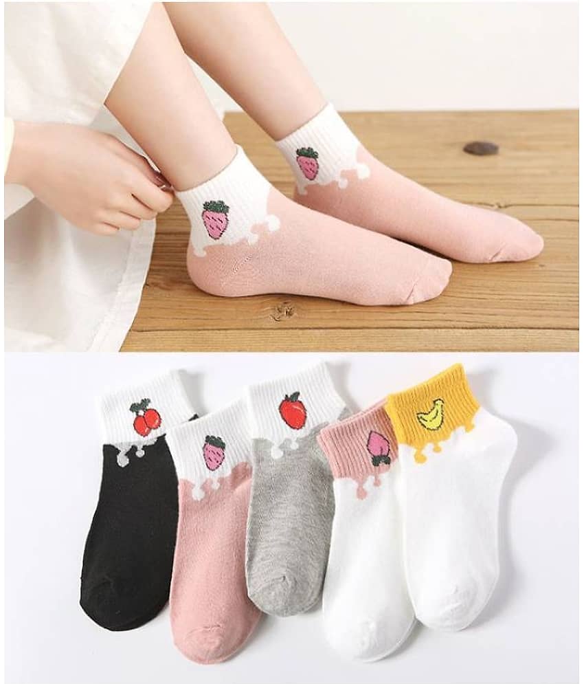 hicode Blended Men's Printed Multicolor Ankle Length Socks ( Pack of 5 ) view 2