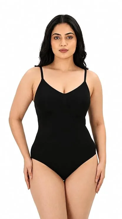 Women's Tummy Control Bodysuit Shapewear | Seamless Waist Shaping Body Shaper | Premium 77% Nylon 23% Spandex Airflow+ Fabric | Invisible Fit | All-Day Comfort Bodyshaper with Adjustable Straps