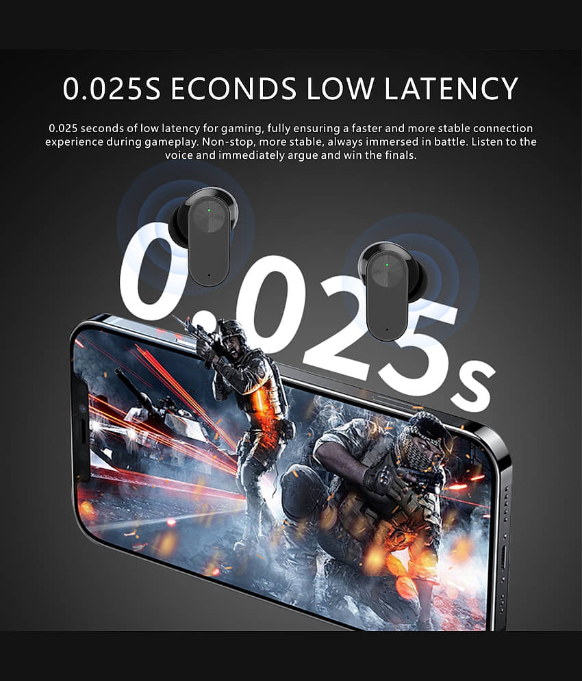 COREGENIX NORD BUDS Bluetooth True Wireless (TWS) In Ear 35 Hours Playback Low Latency,Powerfull bass IPX5(Splash & Sweat Proof) Black view 2