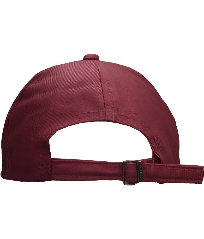 JMALL - Red Cotton Men's Cap ( Pack of 1 ) view 2