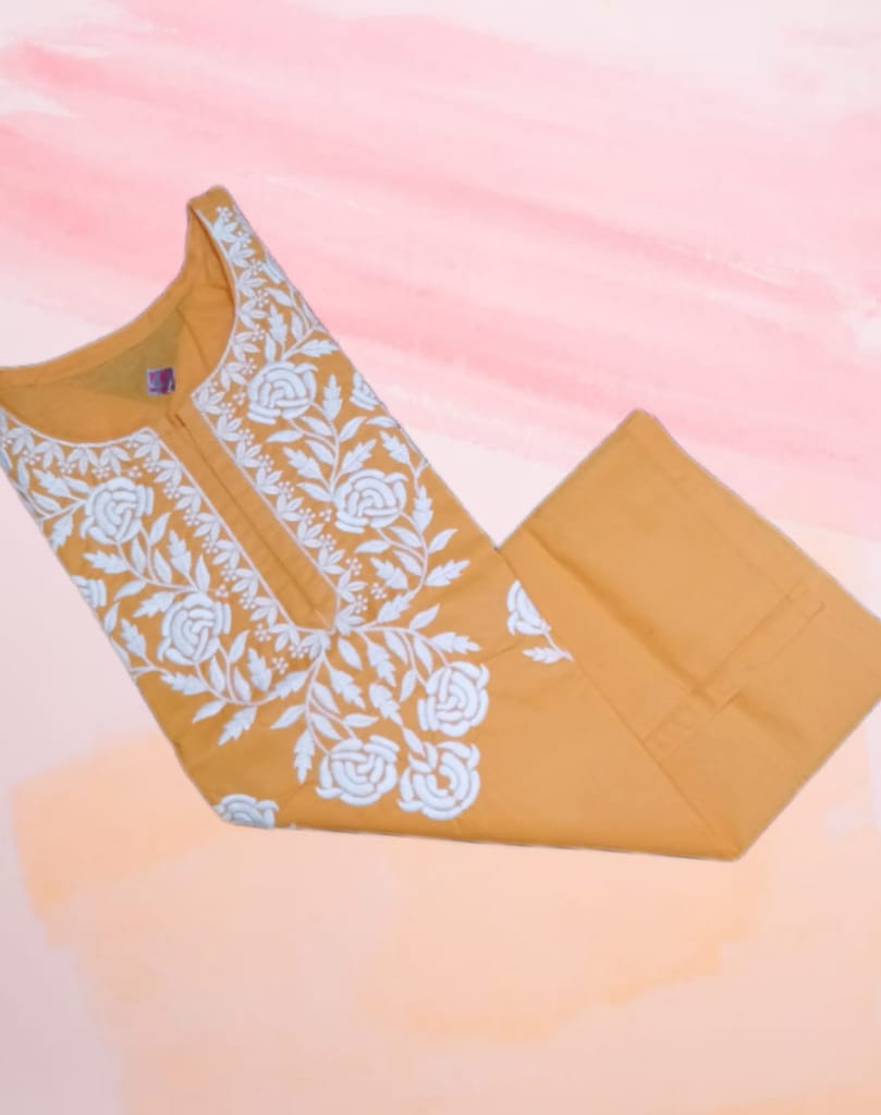 P.C SHORT COTTON YELLOW KURTI