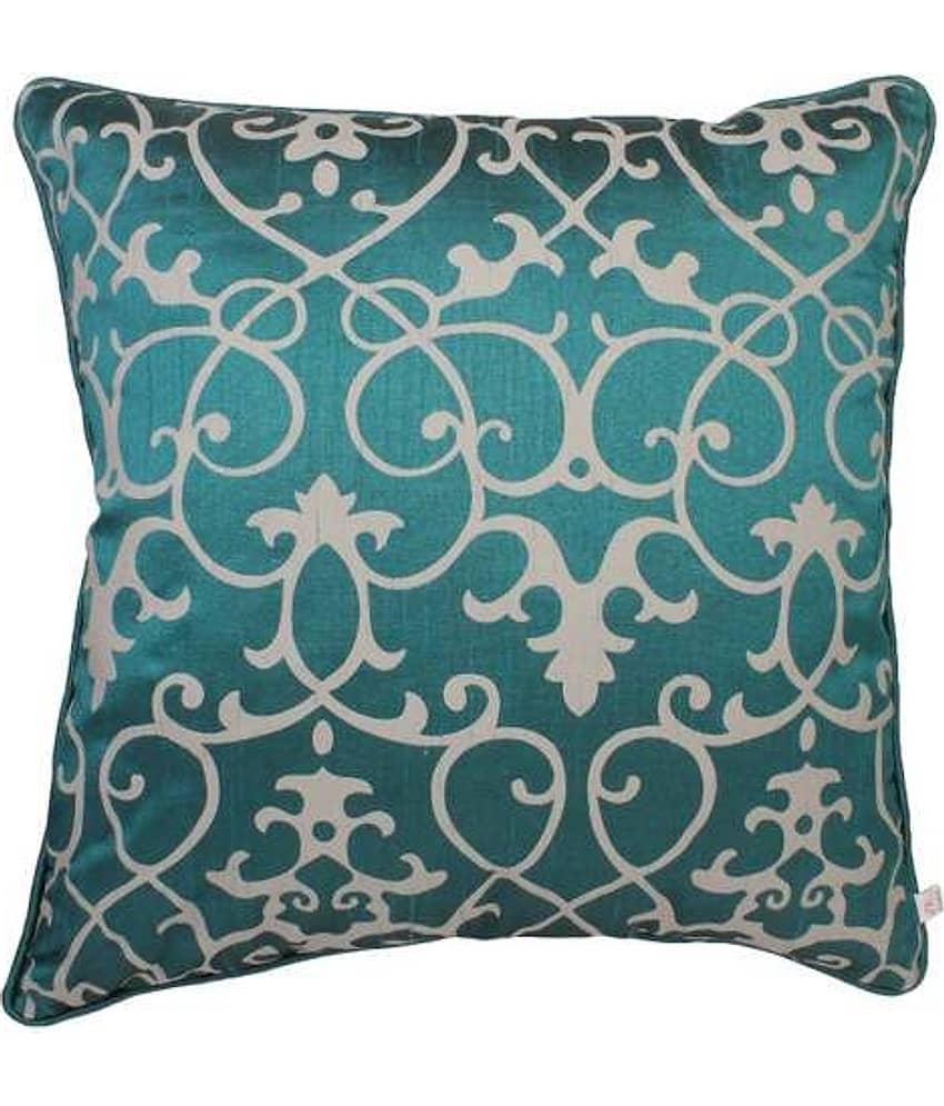 Zubix Green & Beige Polyester Cushion Covers Set Of 5 view 2