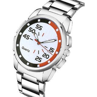 HRV Men's Round Dial Silver Strap Analog Watch view 2