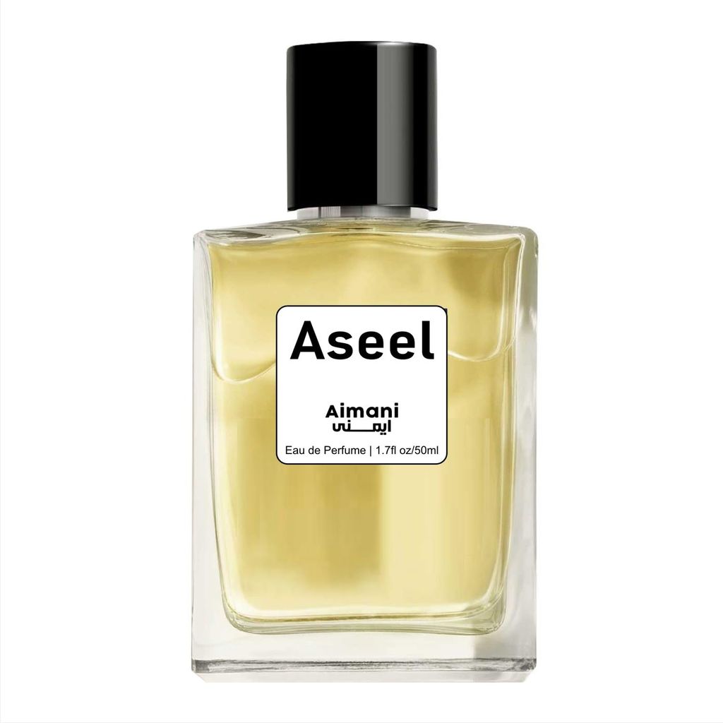 Aimani Aseel Eau de Parfum for Men | Long Lasting Arabian Fragrance | Oriental Woody Scent | Premium Alcohol-Free Attar Spray | 50ml