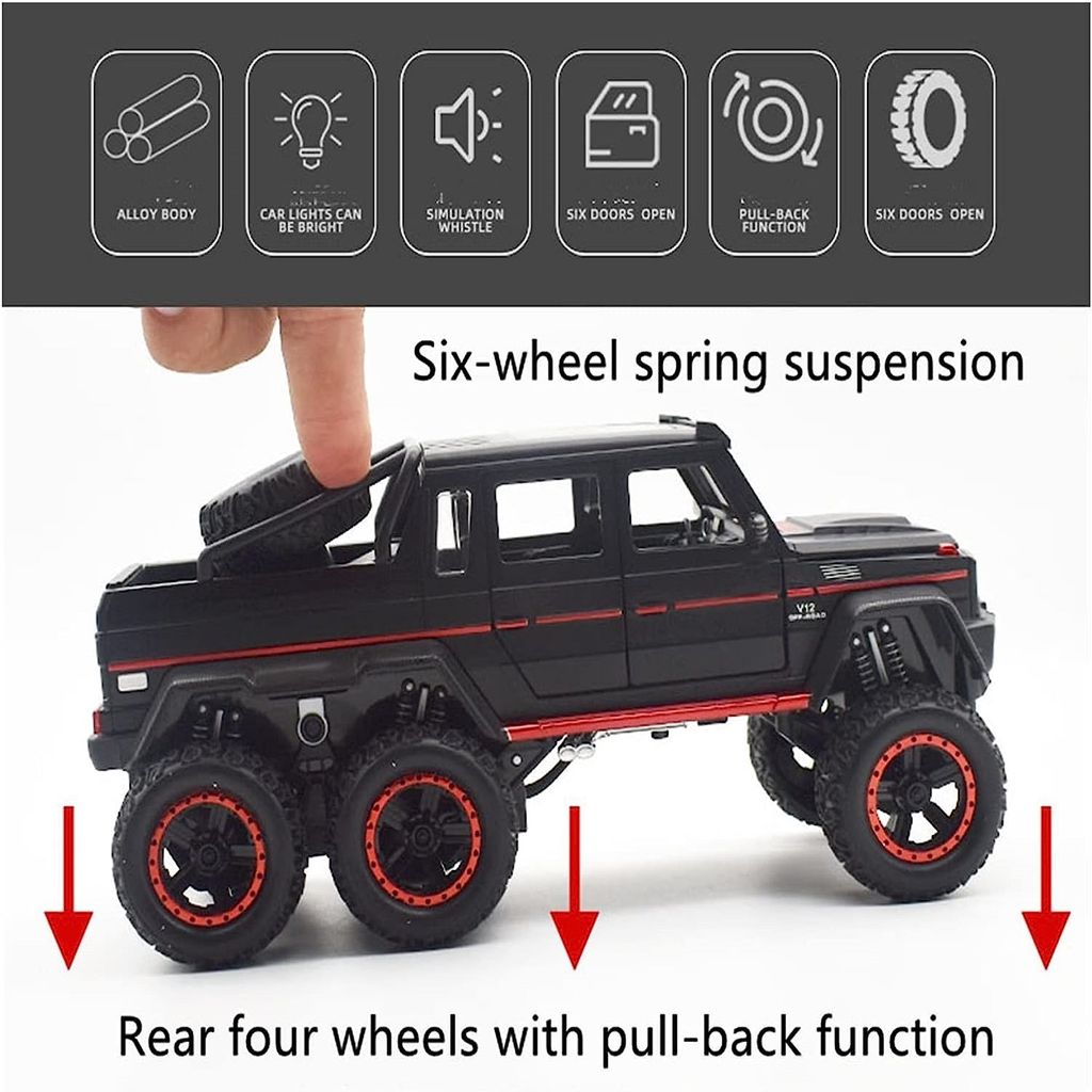 KTRS ENTERPRISE Mercedes-Benz G63 AMG 6×6 1/32 Alloy Die-Casting Car Model Children's Toys view 2