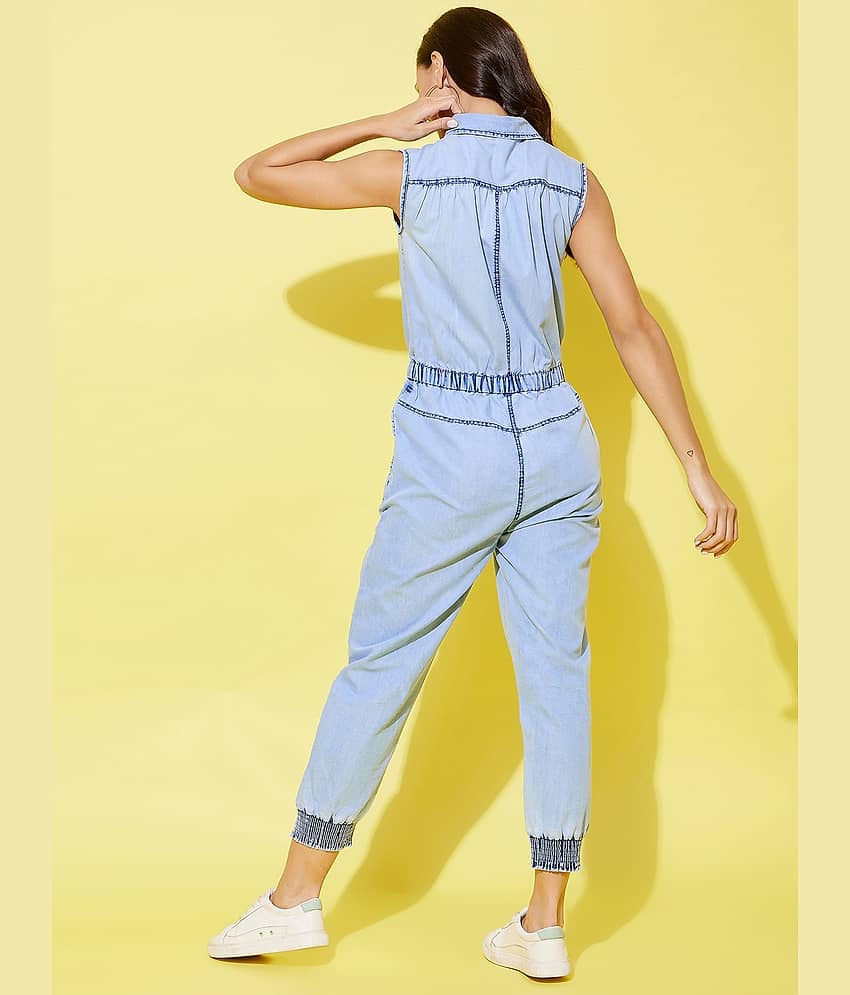 StyleStone - Blue Denim Regular Fit Women's Jumpsuit ( Pack of 1 ) view 2