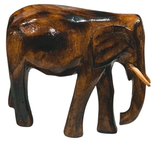 Wooden Handcrafted Elephant Showpiece Statue view 2