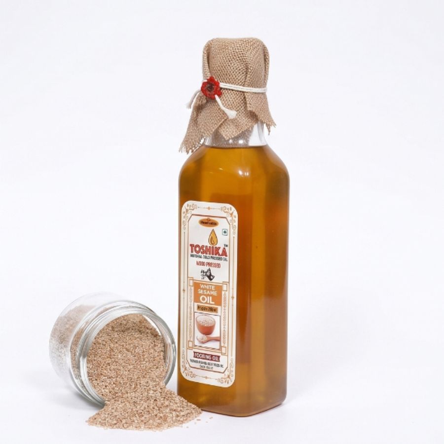 Toshika Natural Wood Pressed White Sesame Oil (100 ml) - 100 mL - One bottle view 2