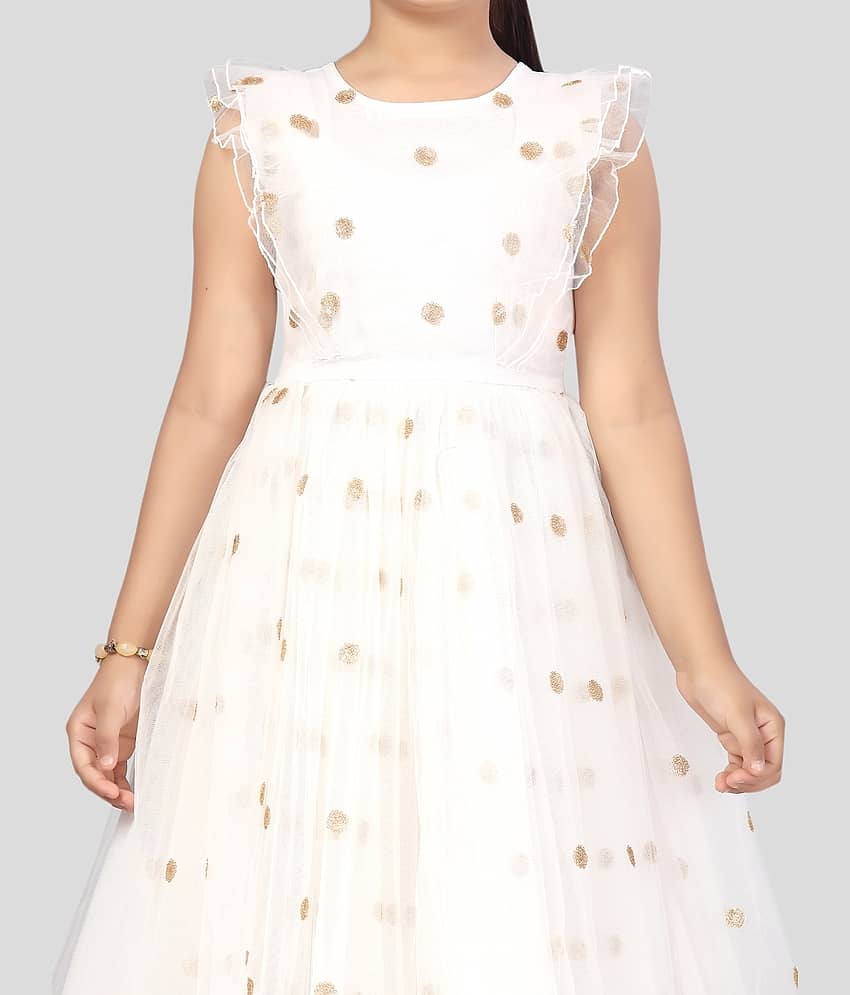 Aarika Net Gown For Girls ( Pack of 1 , White ) view 2