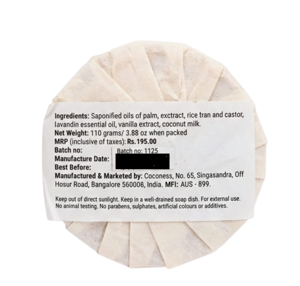 Coconess Lavender & Coconut Milk Soap 110g view 2