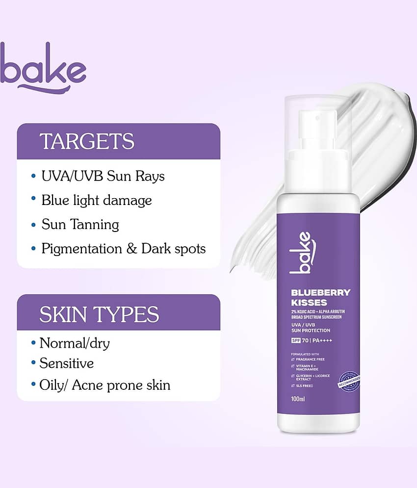 BAKE SPF 70 Sunscreen Cream For All Skin Type ( Pack of 1 ) view 2