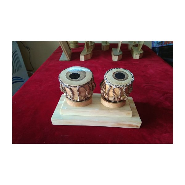 Wooden Decorative Tabla Pair Showpiece