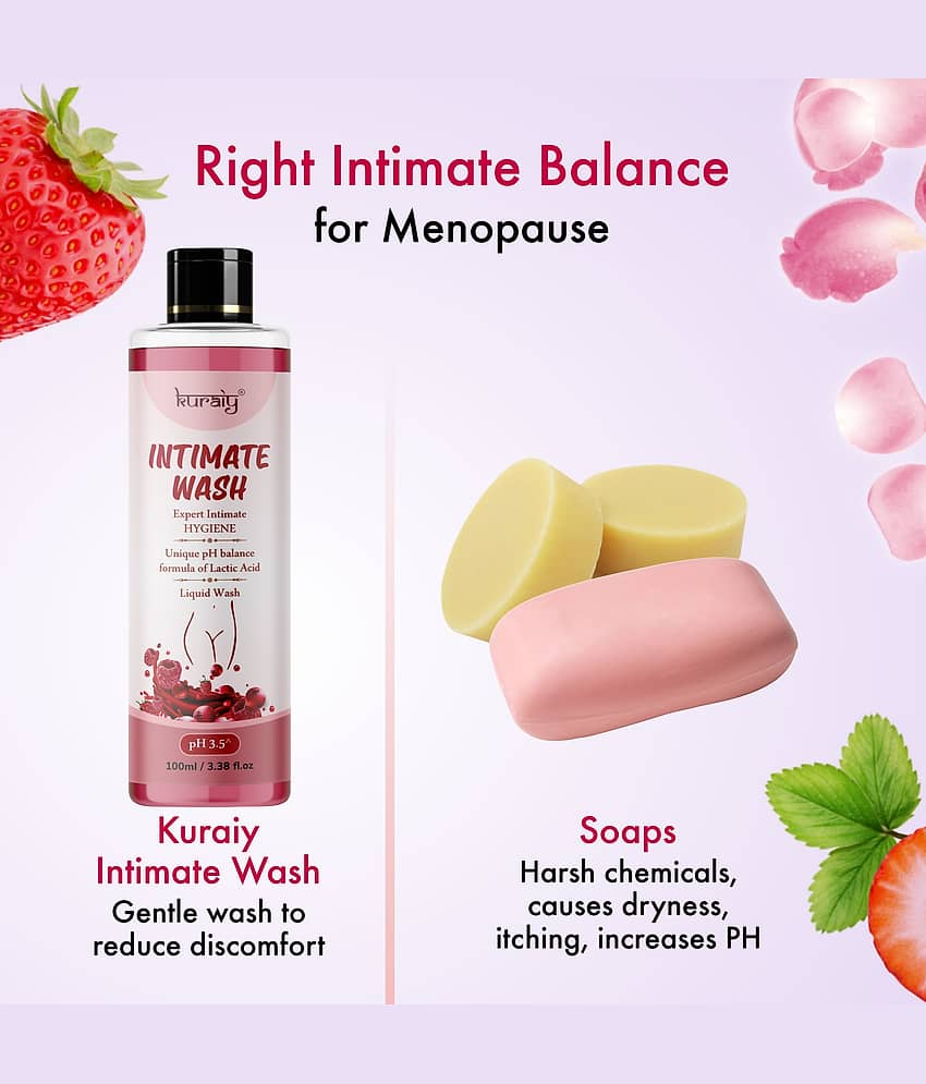 KURAIY Intimate Hygiene Wash with Germ and Odor Protection pH Balanced, 100ML view 2