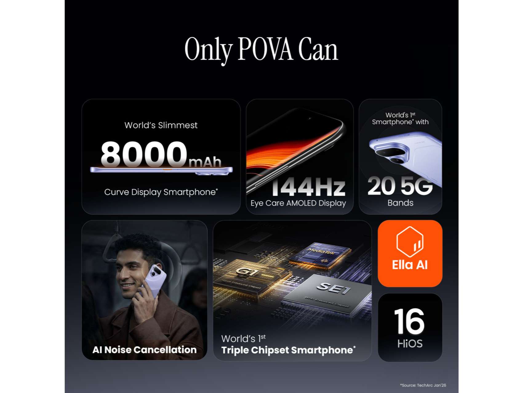 Tecno Pova Curve 2 5G Smartphone, 8GB RAM, 256GB Storage - Mystic Purple view 2