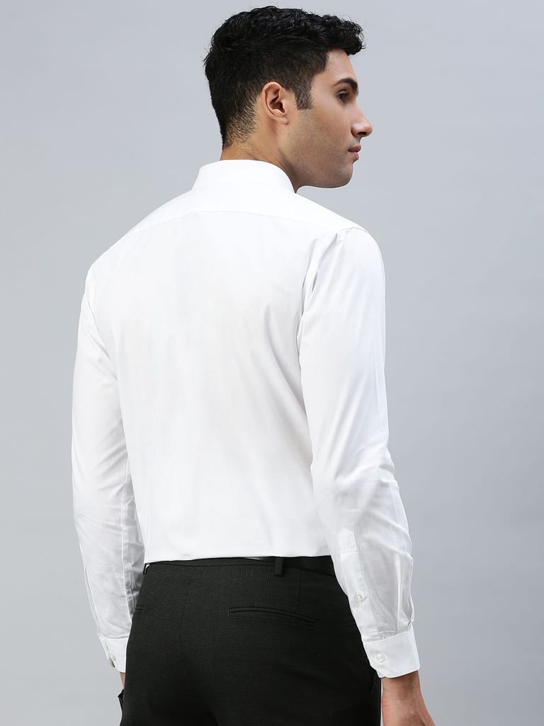 Mens Cotton White Shirt Full Sleeves Winner view 2