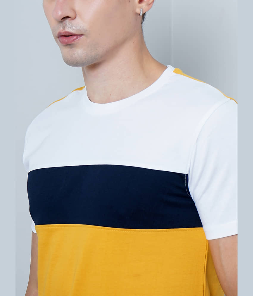 Paul Street Pack of 1 Cotton Blend Slim Fit Men's T-Shirt ( Yellow ) view 2