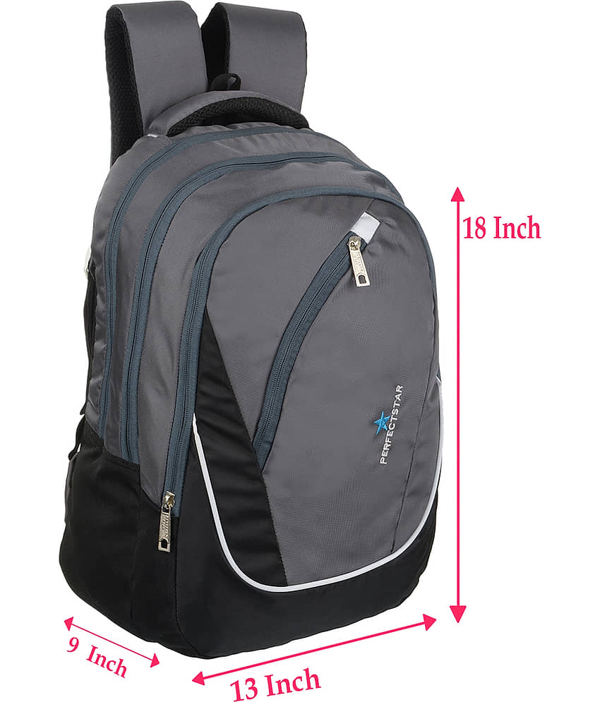 Perfect Star 35 Ltrs Grey Polyester College Bag view 2