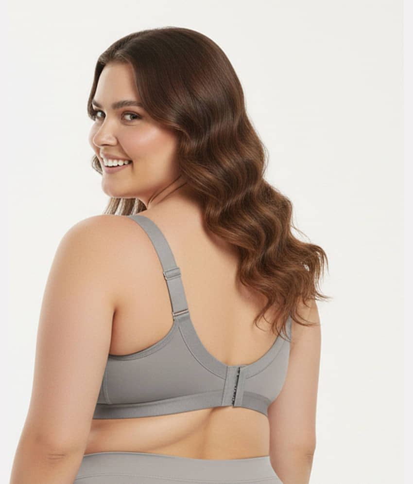 Elina Pack of 1 Cotton Non Padded Minimizer Bra For Women ( Brown ) view 2
