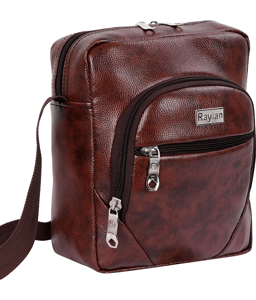 Raylan Brown Solid Messenger Bag