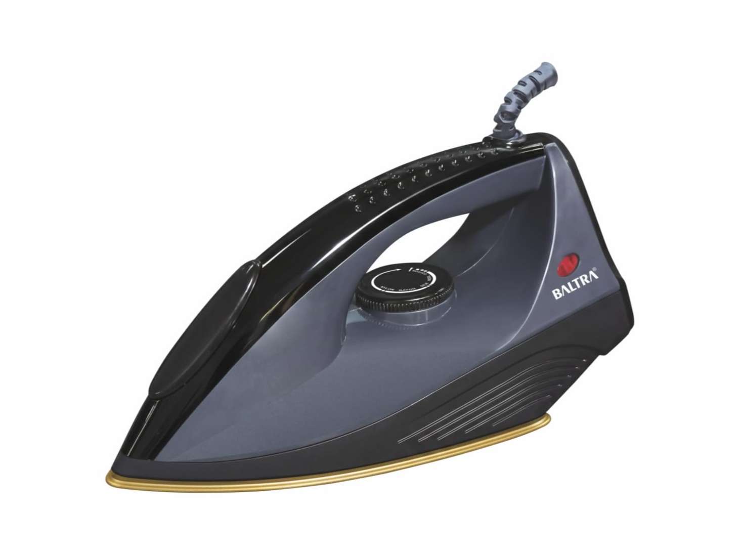 BALTRA BTI-172 Sleek Dry Iron for Clothes 1000W Press, Greblon Non Sick Golden Soleplate with German Technology - 2 Yrs Warranty