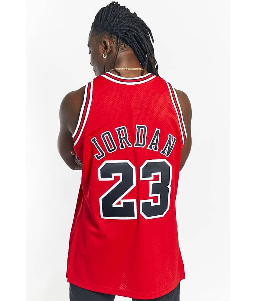 JORDAN 23 BULLS RED BASKETBALL JERSEY (embroidered ) view 2