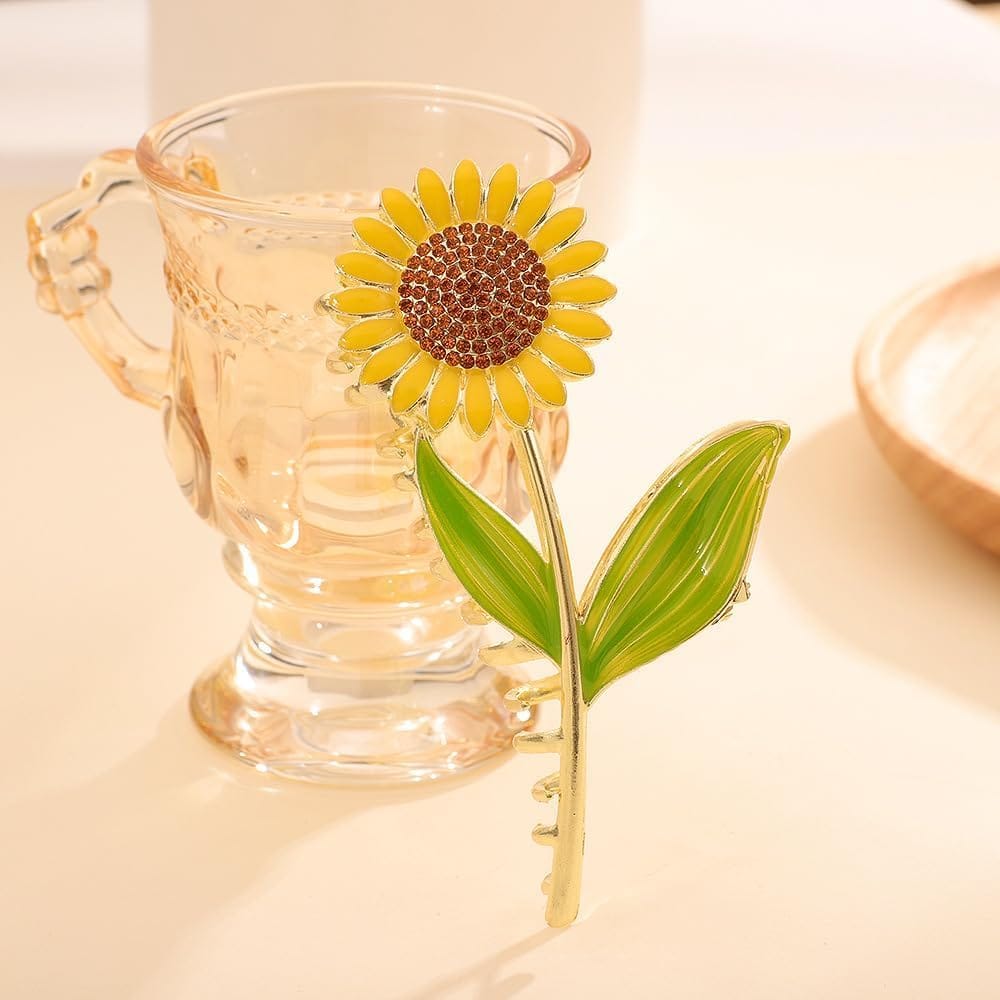 Sunflower Metal Hair Claw Clip view 2