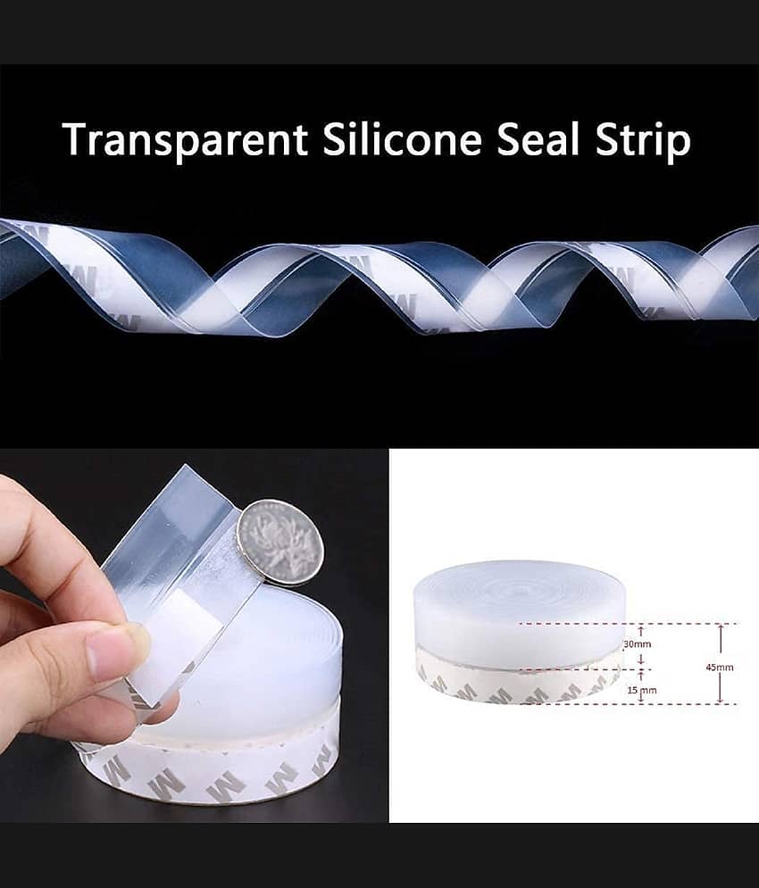 RAMDEV ENTERPRISE Door Tape for Seal Strips for Home Gap Sealer Silicone Sound Proof, Insect, Window Weather Stripping Tapes Sealing Sticker Seal Strip (2 Meter, 45 mm). view 2