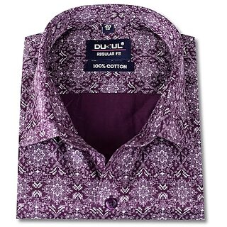 DUKUL Men'ss Printed Cotton Shirt Full Sleeve Regular Fit | Perfect for Formal & Casual Wear view 2