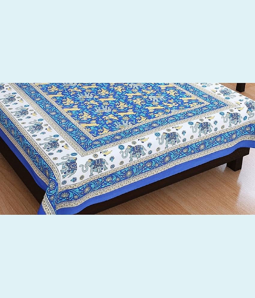 PETROSOLY Cotton 1 Single Bedsheet with 2 Pillow Covers ( Blue ) view 2