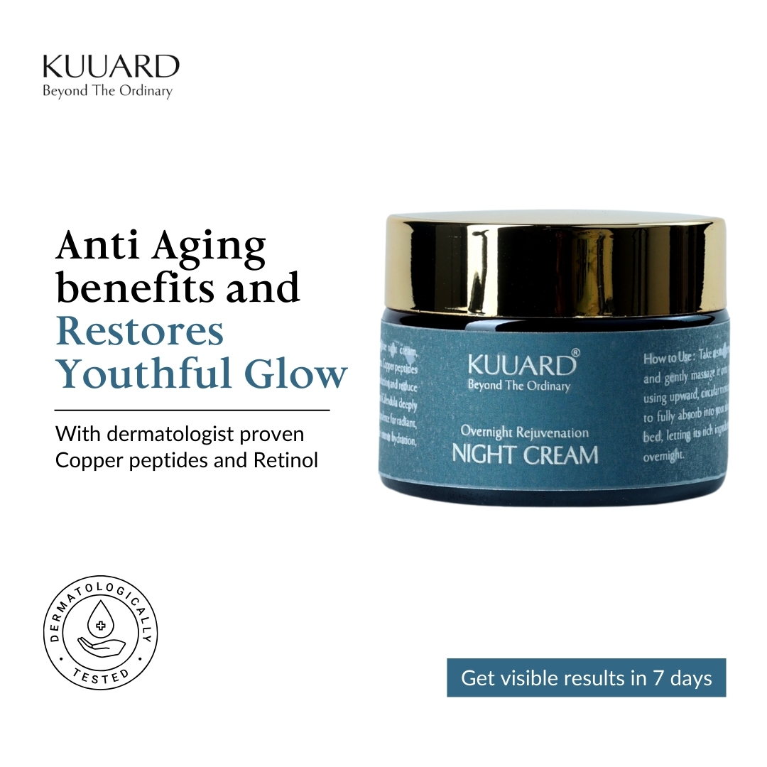 Kuuard Retinol Night Cream For Wrinkles & Anti-Aging | Lightweight Cream for Age Spots, Fine Lines and Wrinkles