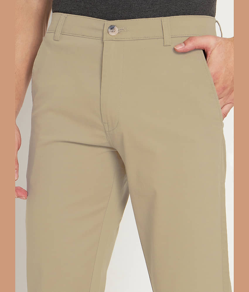 RAGZO Slim Flat Men's Chinos - Beige ( Pack of 1 ) view 2