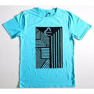 S3 Mens Blue Solid 100% Cotton Round Neck T-Shirt view 2